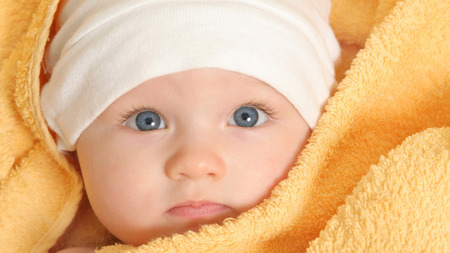 Little angel - wow, blue, amazing, cute baby, eyes, baby, child, cute, face, little angel, nice, blue eyes