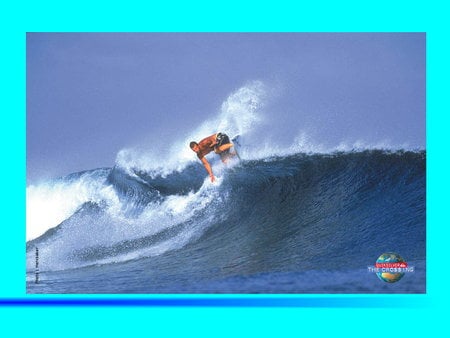 Edge at the Top - blue, deep-blue, dude, wave, surfer