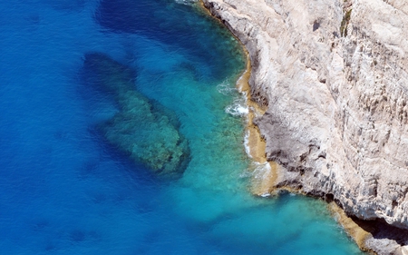 Beach from top - view, beach, mountain, top, water, wonderful