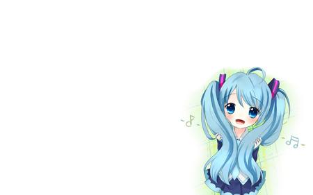 Cute Miku - music, miku, hatsune miku listening to music, cute, hatsune, dance