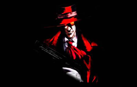 Alucard - gun, alucard, hellsing, blood, vampire