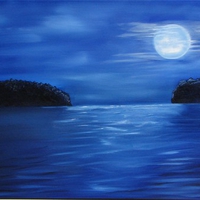 BLUE MOON OVER OCEAN