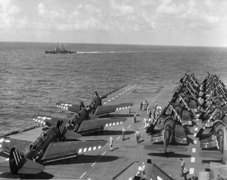 USS Antietam CV-36 - curtiss, corsair, dive bomber, navy, bomber, antietam, aircraft carrier, uss, carrier, fighter, vought, helldiver