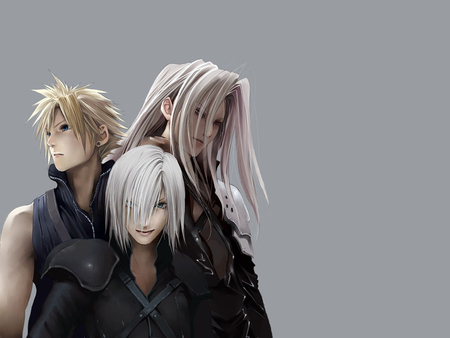 Final Fantasy - kadaj, sephiroth, game, final fantasy, anime, male, cloud strife