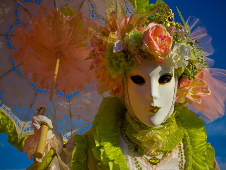 floral - carnival, floral, venice, mask