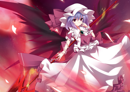 Remilia - black, white, wings, cute, scarlet, remilia