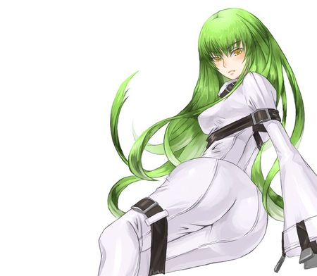 Well? - woman, sexy, girl, fantasy, pretty, beautiful, anime, green hair, cute, 4 hands