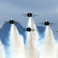 US Navy Blue Angels on Delta Formation.