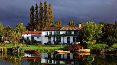 Lakeside House - nature, water, lake, house