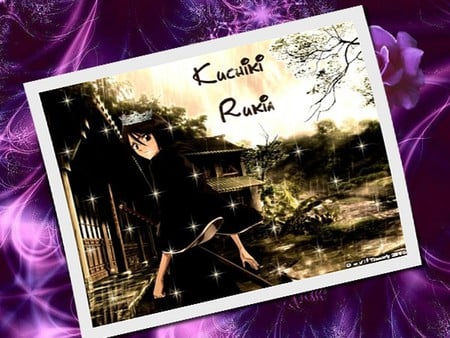 Rukia - picture, purple, girl, anime, cute