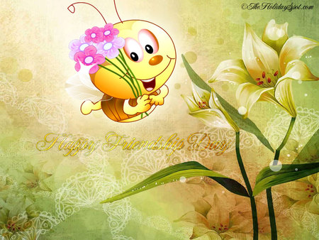 friendship wallpaper - bee, friendship, day, happy