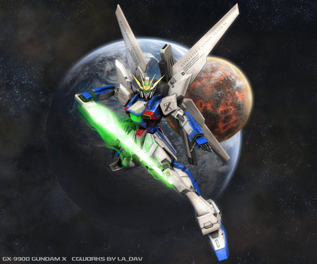 Guardian Earth & Moon - moon, space, gundam, earth