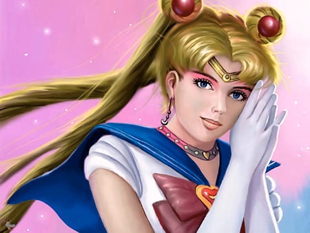 Sailor Moon - moon, 3d, fantasy, sailor