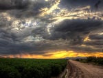 Sunset Dirt Road