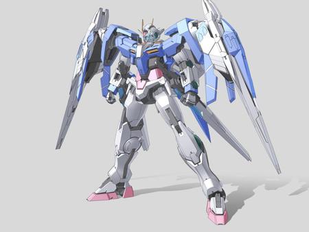 00 Raiser - blue, gundam 00, mecha, gundam, dual sword