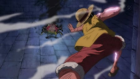 luffy vs teach - teach, anime, one piece, luffy