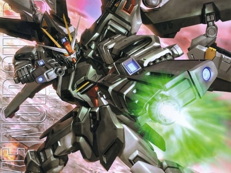 Strike Noir Gundam - black, gundam, gundam seed, dual gun