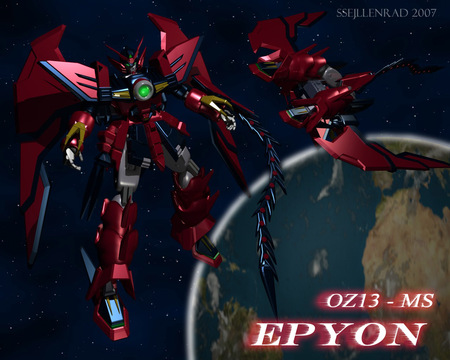 Epyon Gundam - space, anime, mobile armor, mecha, epyon, gundam wing