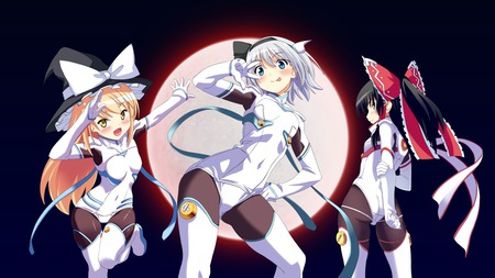 (l to r) Marisa,Youmu, and Reimu