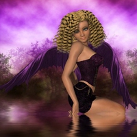 PURPLE ANGEL WINGS