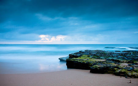 Ocean Sunrise - calm, nature, beaches, clouds, blue, beautiful, skies, sea