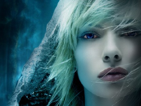 Blue eyed girl - blue, beautiful, girl, eyes, cold