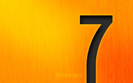 Windows 7 - orange, wallpaper, windows, 7