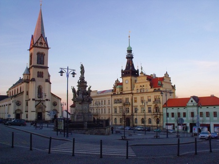 Kladno - czech republic, cars, beautiful, kladno, city, buildings, architecture, street, sky