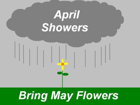 April Showers - cloud, grass, flower, rain