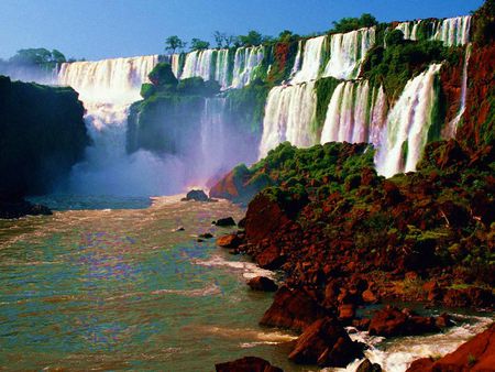 Amazing Waterfall - sky, fall, canyon, beautiful, peace, water