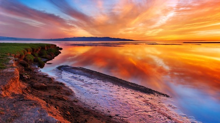 Colorful Sunset - clouds, colorful, sunset, water, beautiful, colors, color, sky