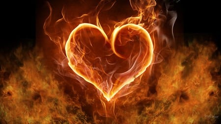 Burning Love - fire, hot, flames, heeart, love, firefox persona