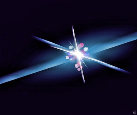 Light crossing - abstract, light beams, pink, blue