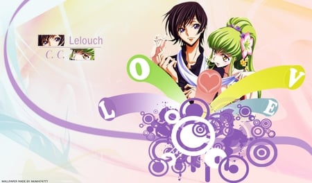 It's all about L - O - V - E - lovey dovey, anime, cc, lelouch, love, code geass