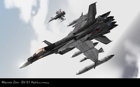 SV - 51 Alpha Team - alpha team, sv-51, macross zero, anime, ova, mecha, macross