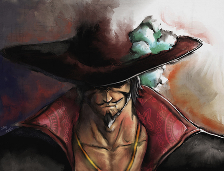 one piece - anime, mihawk, one piece, pirate