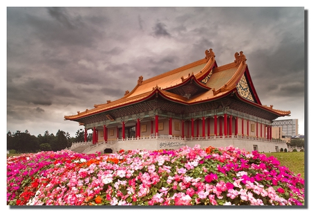 Beauty - building, china, beautiful, architecture, flowers