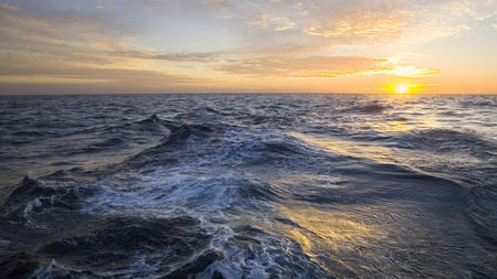 Golden Sunrise - clouds, oceans, water, atlantic, sunrise, falkland, islands, nature, waves, sky