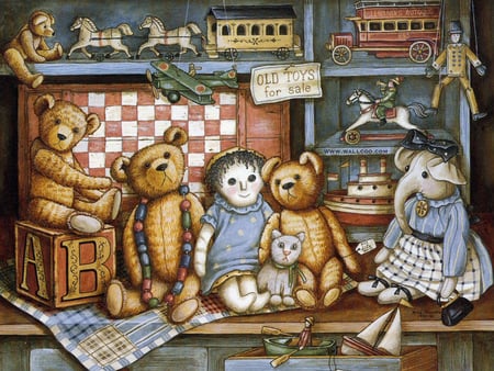 TEDDYS - teddy, work, art, bears