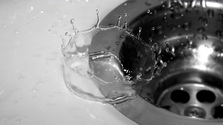 Down the Drain - water, sink, drain, drip, splash