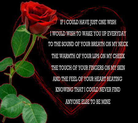 Romantic Poem - heart, red, poem, romance, love