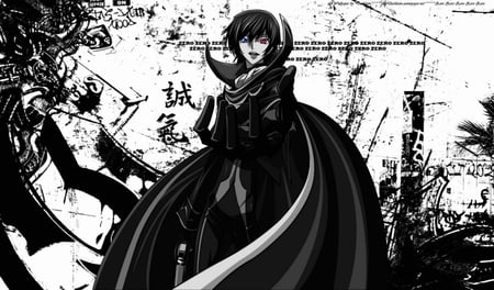 Come With Me !! - invitation, geass, rebellion, code geass, black, white, lelouch, zero, anime, mecha