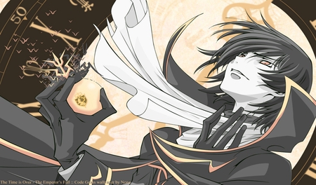 Your Time is Over...Zero - apple, logo, mecha, black, lelouch, anime, code geass, time, white, zero