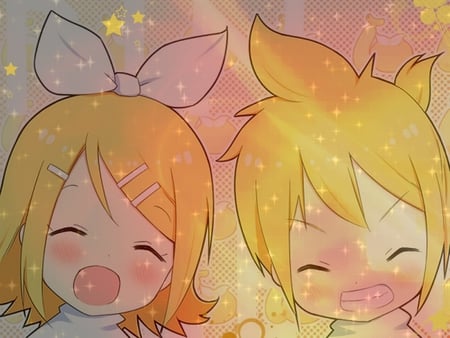 Sommartider - stars, twins, kagamine, cute, miku hatsune