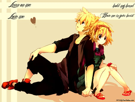 You and Me - hatsune, miku, kagamine, yellow