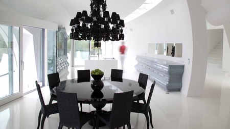 Perfect Dining Room - dining room, life, chandelier, beautiful, table, black