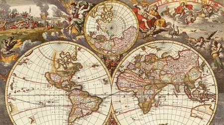 Old World Map Five - travel, vintage, globe, antique, world, map