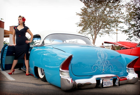 Viviane - sky, car, model, trees, blue