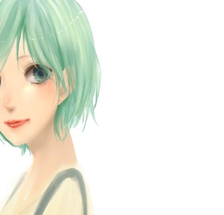 mikus new hair cut - aqua, hair cut, miku, cool