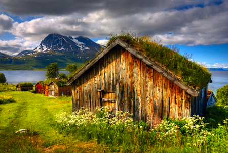 Landscape-HDR - nice, sky, trees, peaceful, photography, water, mountains, road, calm, cool, river, clouds, architecture, hdr, grass, old, houses, lake, landscape, nature, beautiful, flowers, colors, sea